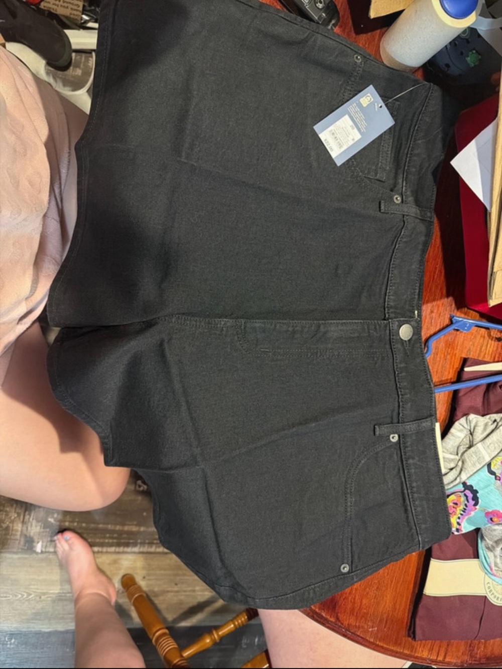 Universal Thread Black Denim High-Rise Shorts